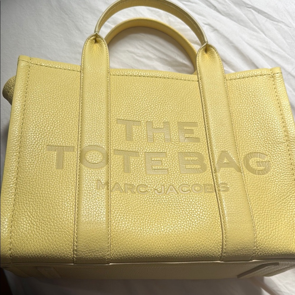 Marc Jacobs Yellow Leather Tote Bag